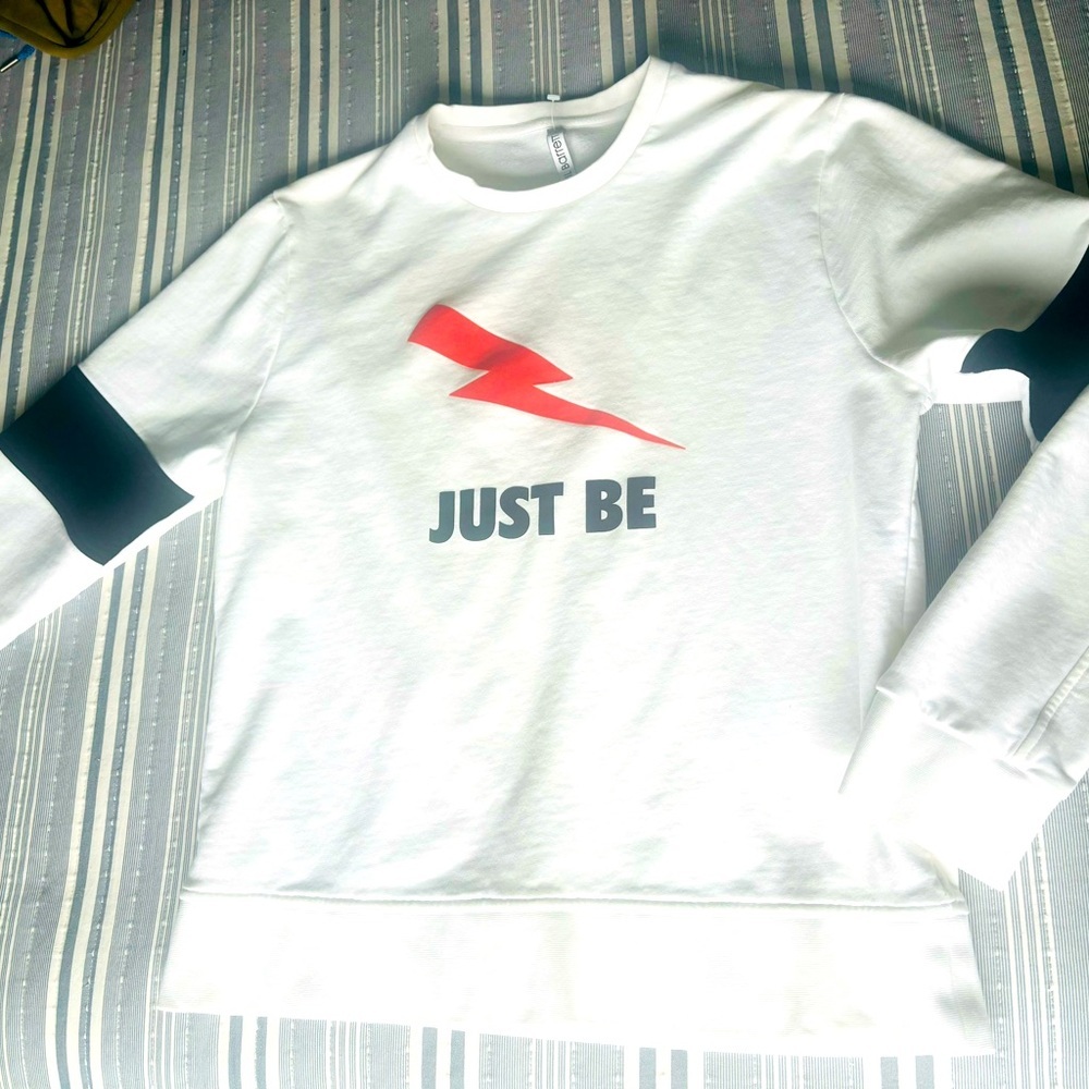 Neil Barrett Sweatshirt Mens Slim Fit White Thunderbolt GatoradeRARE Size Medium